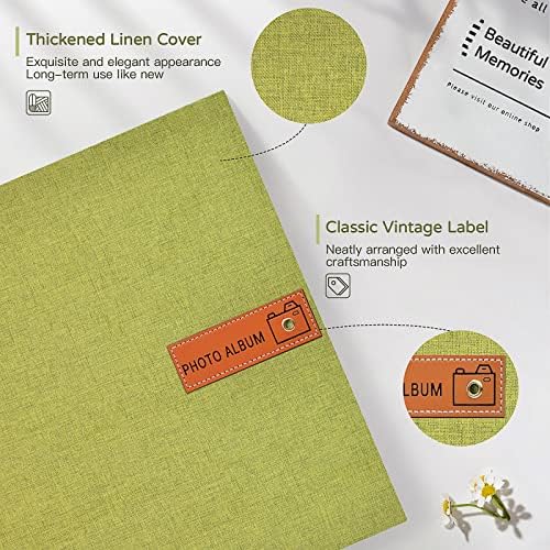 Popotop Large Photo Album Self Adhesive 4x6 5x7 8x10 Scrapbook Album DIY Picture Book,Gifts for Mom,Family Baby and Wedding,with Metal Pen and Plastic Board - Image 3
