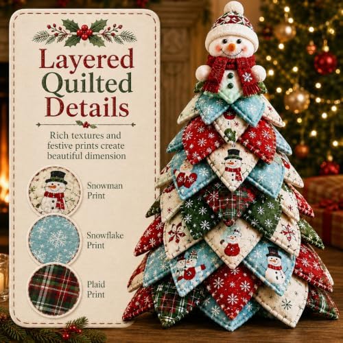 2026 New Christmas & Halloween DIY Quilted Fabric Tree Kit, 3D Layered Sewing Craft Set for Beginners, Christmas Tree Quilt Kit, Handmade Tabletop Holiday Decor, Gift for Craft Lover - Image 5