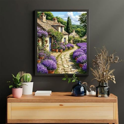 xackcme Landscape Paint by Numbers for Adults - House Paint by Number on Canvas Without Frame, DIY Scenery Oil Painting for Gift Home Wall Decor (16x20 inch) - Image 4