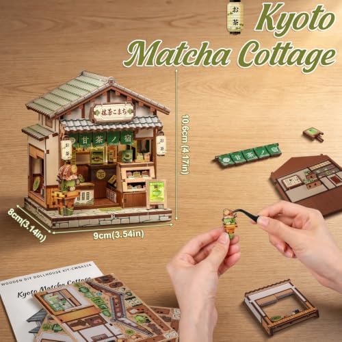 Cutefun DIY Miniature House Kit, 128 Pcs 3D Wooden Puzzle Tiny House - Image 2