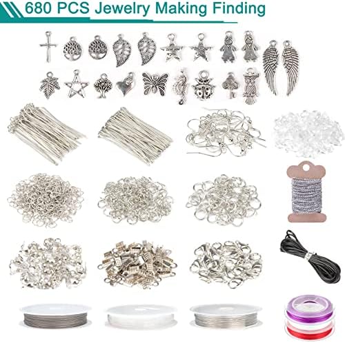 YUGDRUZY Jewelry Making Supplies Kit, 2831 pcs Bracelet Making Kits, Repair Tool with Jewelry Pliers, Jump Rings, Beads, Wire,Craft DIY Gifts - Image 4