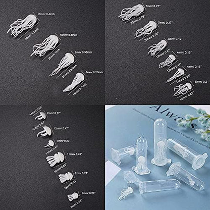 Woohome 20 PCS 3D Mini Jellyfish Mini Whale Resin Mould Filler Resin Casting Moulds Fillers, 3D Resin Filler Art Craft Supplies Epoxy Moulds for Jewelry Making Supplies, Art Resin Crafts DIY - Image 7