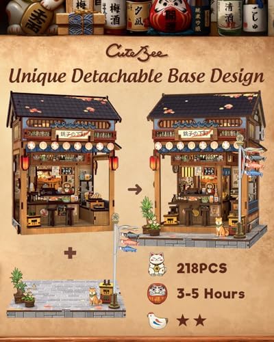CUTEBEE Book Nook Kit, DIY Miniature House Japanese Izakaya for Adults - Image 4