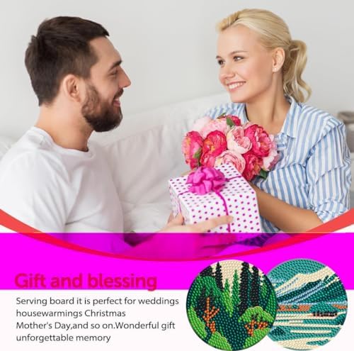 DOTZSO 8 PCS Diamond Art Coasters Small Diamond Painting Kits for Adults - Image 5