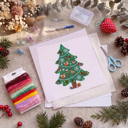 Rivvlive 26 Pcs Christmas Tree 18 Mesh Needlepoint Canvas Kit Beginner - Image 3