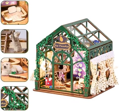 Miniature Dollhouse Kit, DIY Mini House Kit for Adult by ETKVR