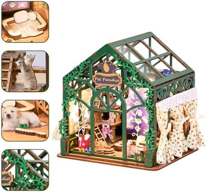 Miniature Dollhouse Kit, DIY Mini House Kit for Adult by ETKVR