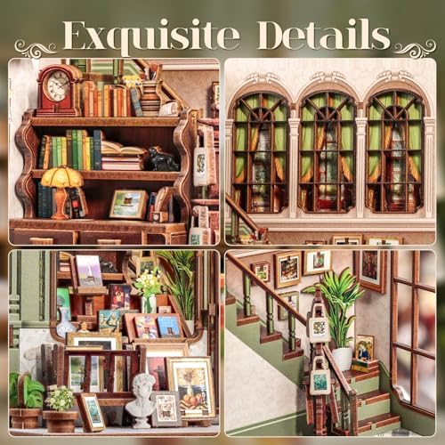Cutefun Book Nook Kit - DIY Miniature Dollhouse Kit for Adults and Teens - Image 5