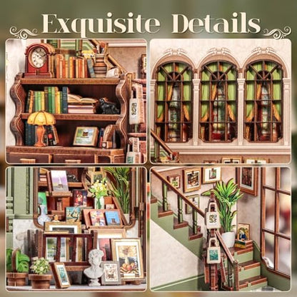 Cutefun Book Nook Kit - DIY Miniature Dollhouse Kit for Adults and Teens - Image 5