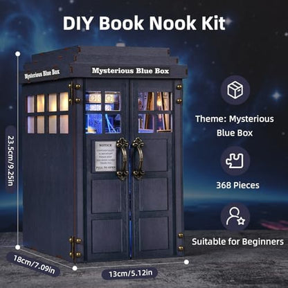 Book Nook Kit, DIY Miniature House Dollhouse Kit 3D Puzzle for Adults - Image 3