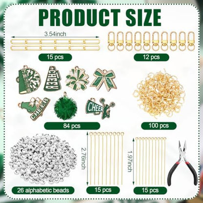 Nosiny 530 Pcs DIY Cheer Charms Keychain Making Kit - Image 3