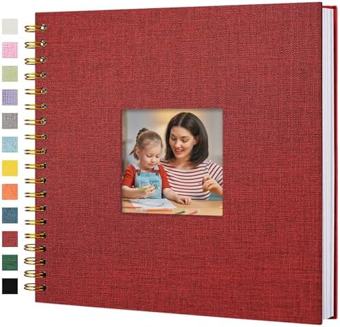 10"x10" Scrapbook Photo Album Linen Cover 40 Sheets 80 Pages White Paper by Hiwhy