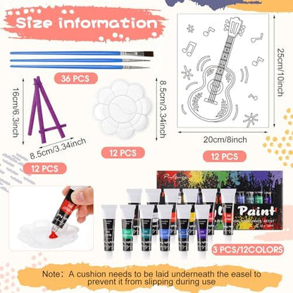 Sherr 108 Pcs Retro Time Sip and Paint Kit, Pre Drawn Canvas for Adults - Image 2