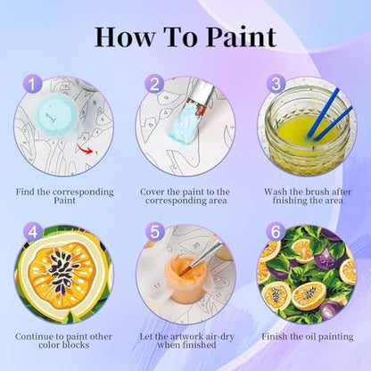 Okarina 6 Pack Paint by Numbers Kit for Adults & Beginners, Fruit Designs - Image 6