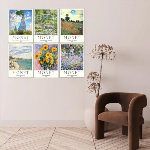 6 Pack Monet Paint by Numbers Kit for Adults Beginner (Without Frame) - Image 4