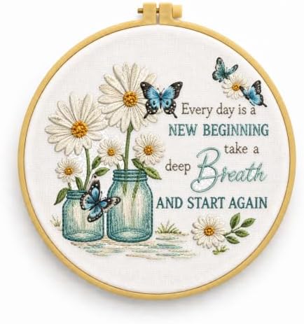 niurenmaoyi Daisy Embroidery Kit for Beginners,Sewing Kit for Adults by Unknown