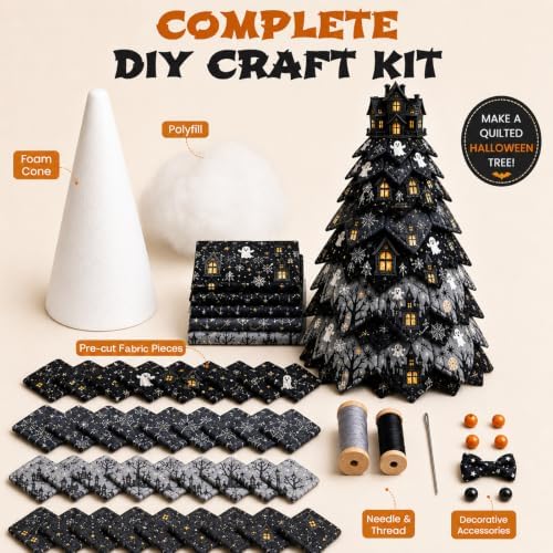 Daily Partner DIY Halloween Quilted Fabric Tree Kit - Image 2