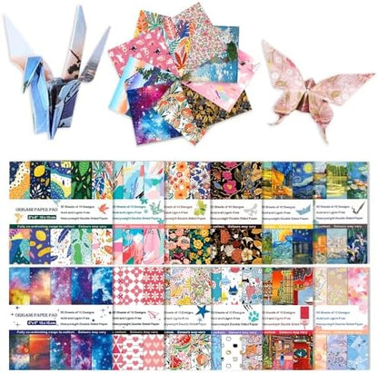 12 Different Packs Full Collection Origami Paper, 6-Inch Double Sided Color by Bestartsuppliesforyou