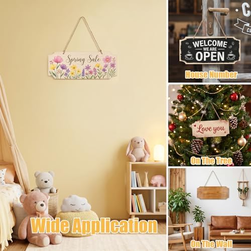 3 Pack Blank Wood Sign for Craft Unfinished Hanging Wooden Sign - Image 3