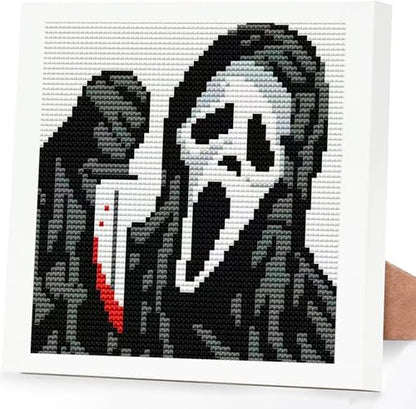 Tiwabb Horror Stamped Cross Stitch Kits for Adults Beginners with Frame by DIYHomeDecor