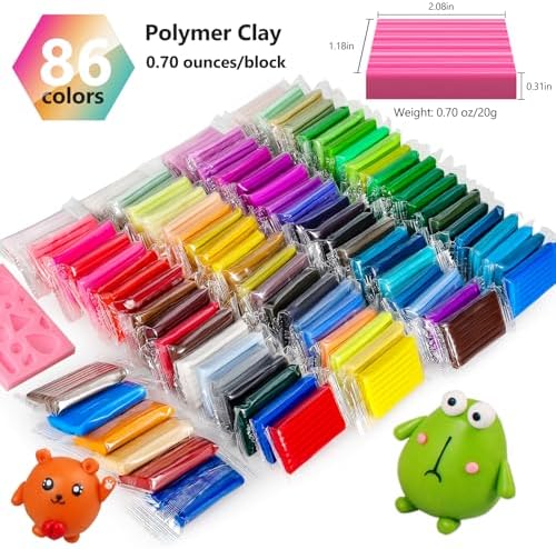 CiaraQ 86-Color Polymer Clay Oven Bake Modeling Kit - Image 2