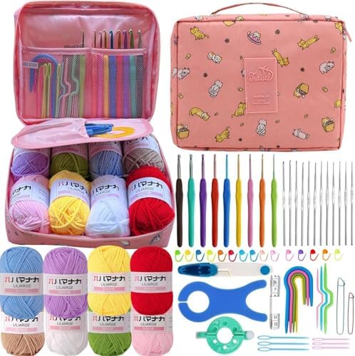 ZICALSO Crochet Kit for Beginners Adults,Beginner Crochet Kits with Yarn by ZICALSO