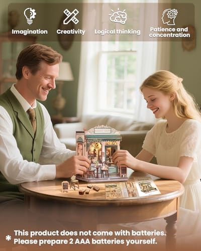 Book Nook Kit for Adults, DIY Miniature House Coffee Shop Booknook - Image 6