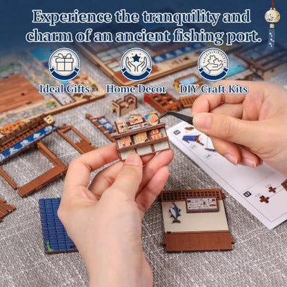 CUTEBEE 3D Wooden Puzzle Miniature House Kit for Adults, DIY Craft Gift - Image 6