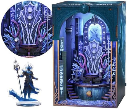 CCCDF Throne of Aqua Book Nook Kit, Beginner DIY 3D Puzzle with LED by CCCDF
