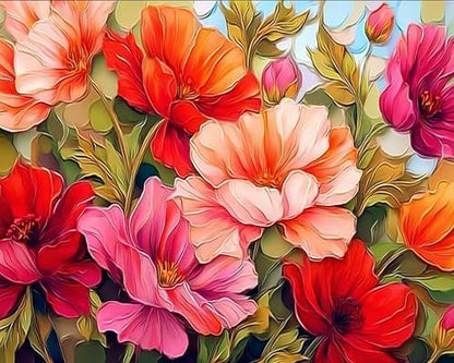 Flower Paint by Numbers Kit for Adults,Poppy Adult Painting by Numbers for Beginner on Canvas,DIY Painting Kits for Home Wall Decor,Gifts (Flower1) by Unknown