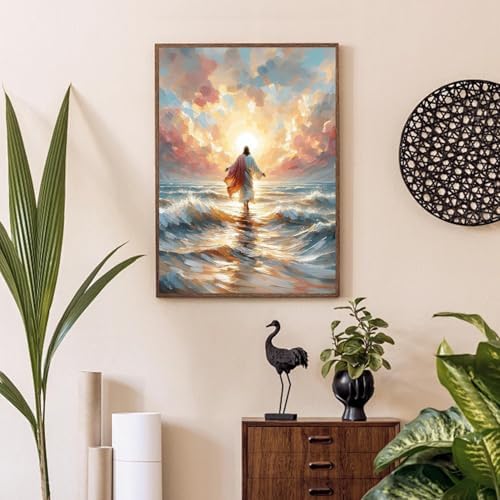 Jesus Paint by Numbers Kit for Adults Framed Canvas 12X16 in, Frameworkless - Image 2