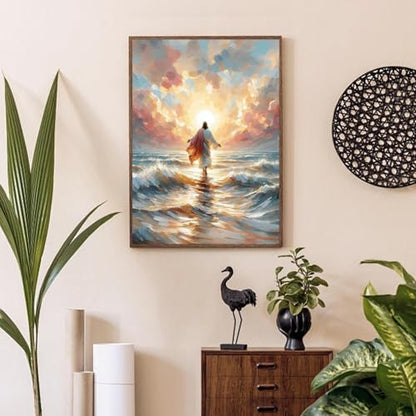 Jesus Paint by Numbers Kit for Adults Framed Canvas 12X16 in, Frameworkless - Image 2