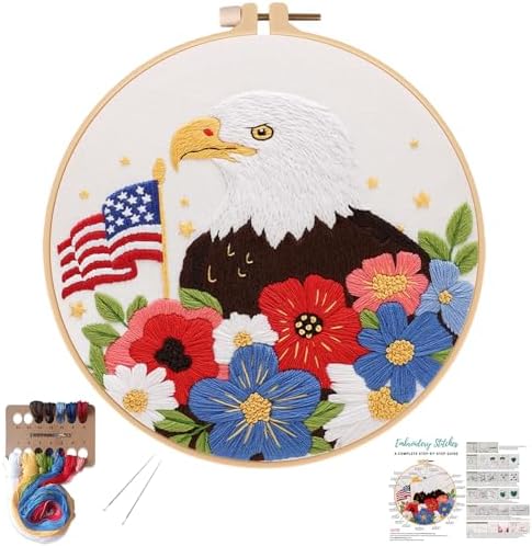Louise Maelys Bald Eagle Embroidery Kits for Beginners DIY Arts Craft by LouiseMaelys