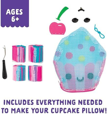 LatchKits Cupcake Pillow - Latch Hook Kits for Kids, Arts and Crafts, Yarn Art, Kids Crafts, Toys for Girls, Birthday Gift for Girls, Easy to Follow Pattern, Hook Included, Craft Kits, Ages 6+ - Image 6