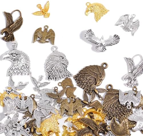 stino 100g Metal Pendant Charms for Jewelry Making, Bulk Silver & Gold Plated Charms for Braclet Necklace Crafts, Animal Plant Flower Pet and so on by stino