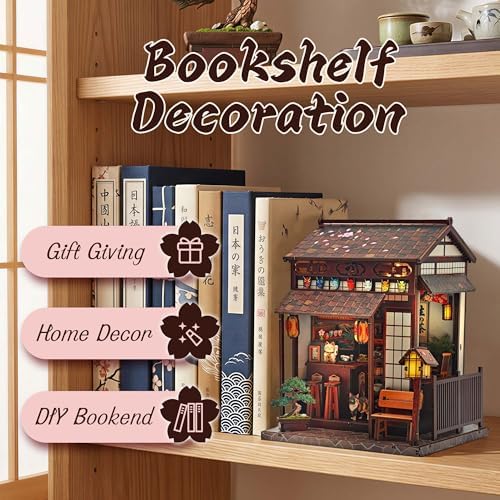 Book Nook Kit, Sakura Tea Pavilion 3D Wooden Puzzle DIY Gift - Image 4