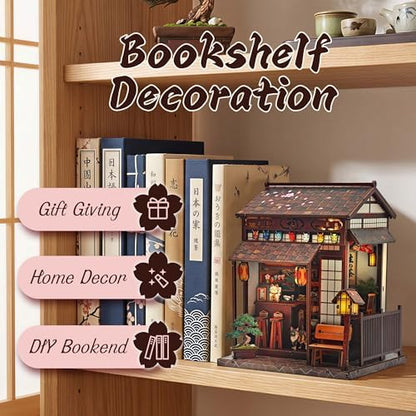 Book Nook Kit, Sakura Tea Pavilion 3D Wooden Puzzle DIY Gift - Image 4