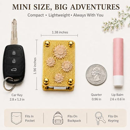 Flower Press Keychain, Portable Botanical Preservation Kit, Sunflower - Image 4