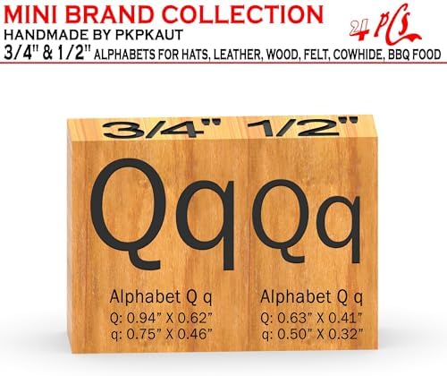 4Pcs Letters Branding Iron for Wood, Leather Branding Stamp (Q q) - Image 2