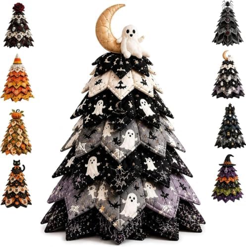 HZSprance DIY Quilted Christmas Tree Kit –3D Fabric Patchwork Kit(BlackC) by HZSprance