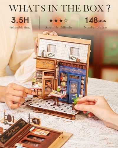 Rolife Book Nook Kit Snap-Fit 3D Wooden Puzzles DIY Miniature Kit Booknook - Image 5