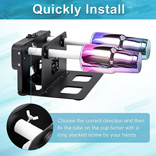 Cup Turner Tumbler Spinner Double Matal Frame Crafts Tumbler Double Cuptisserie Turner for DIY Epoxy Machine with Professional Silent Balance Steering Shaft and Independent Switch - Image 3