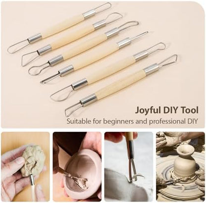 Tovotum 14PCS Ceramic Pottery Clay Sculpting Carving Modeling Tools Set - Image 5