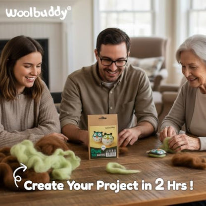 Woolbuddy Needle Felting Starter Kit (Owl) for Beginner & Adults with Tool - Image 3