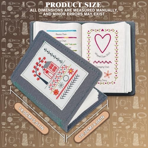 86 Pcs Embroidery Stitch Book Kit Beginner Sewing Stitch Practice Set - Image 7
