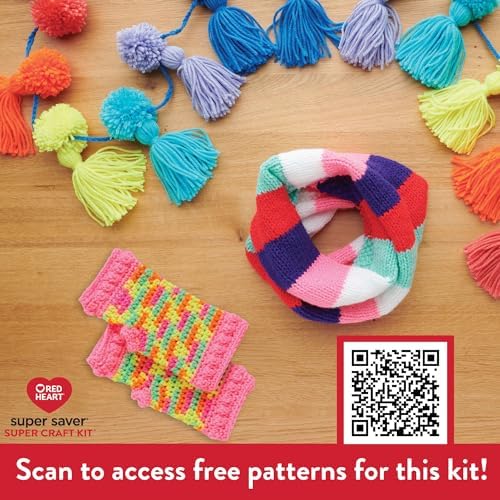 Red Heart Super Craft Kit Brights, Yarn for Crocheting and Knitting - Image 6