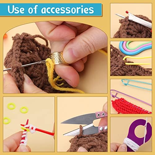 IMZAY 110 Pcs Crochet Hooks Set 0.6–6.5mm Crochet Needles for Yarn - Image 6