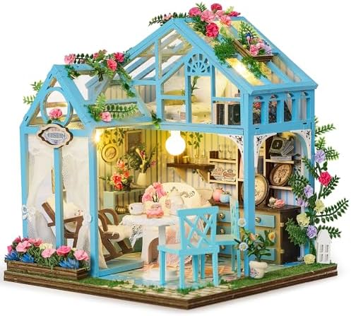 BenBen DIY Miniature House Kit, Mini House Building Kit for Adults, Model Craft Kits with Furniture, Tiny Dollhouse Diorama to Build for Hobbies, Gifts for Family and Friends(Garden Tea House) by WelcometoBenBen
