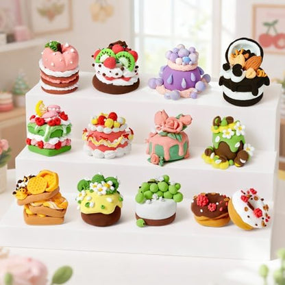 Air Dry Clay for Kids Modeling Clay Kit, 12 Boxes Model Magic Molding Clay with Tools & Tutorial, Non-Sticky, Arts and Crafts for Kid Ages 4-8 8-12 Girl Birthday Gift, Cake Party Favor Classroom Prize - Image 2