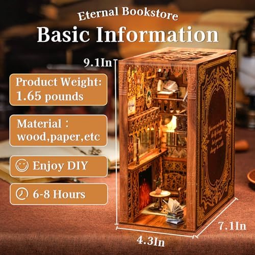 Cutefun Book Nook Kit Library - DIY Miniature Booknook Kit for Adults - Image 2
